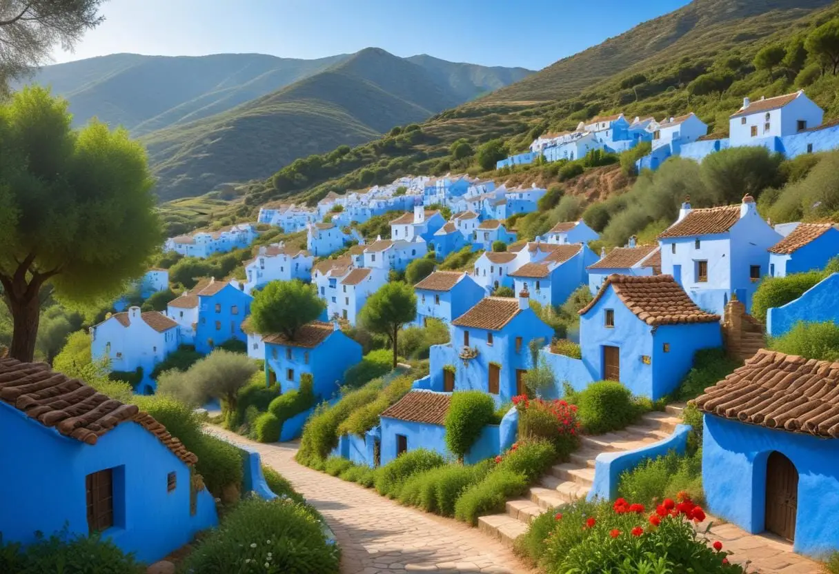 Upptäck smurfbyn i Spanien – en blå dröm i fjällen! illustration