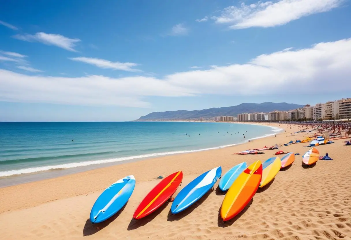 Njut av surfing och vattensporter i Fuengirola illustration